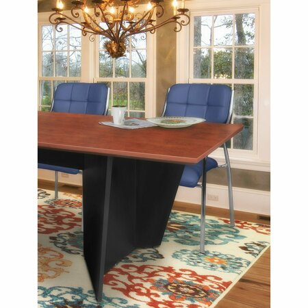 REGENCY Array 120" Conference Table with Power Data Grommet- Cherry/ Black ACT12048CHBK